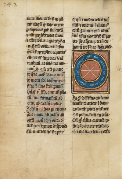 Diagram with Seven Signs of the Zodiac by Unbekannt Unbekannt
